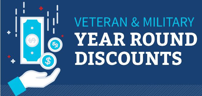Veteran Discounts Available Year Round